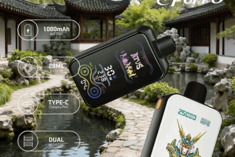 DE022 Einweg E-Zigarette 25000 Züge mit Vollbildschirm wiederaufladbar und einstellbarer Luftstrom ATVS Vape E-Zigaretten