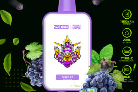 DE022 Einweg E-Zigarette 25000 Züge mit Vollbildschirm wiederaufladbar und einstellbarer Luftstrom ATVS Vape E-Zigaretten