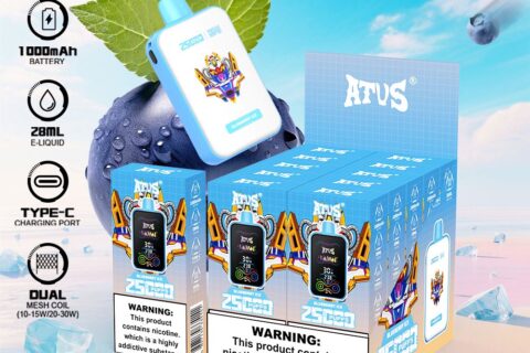 DE022 Einweg E-Zigarette 25000 Züge mit Vollbildschirm wiederaufladbar und einstellbarer Luftstrom ATVS Vape E-Zigaretten