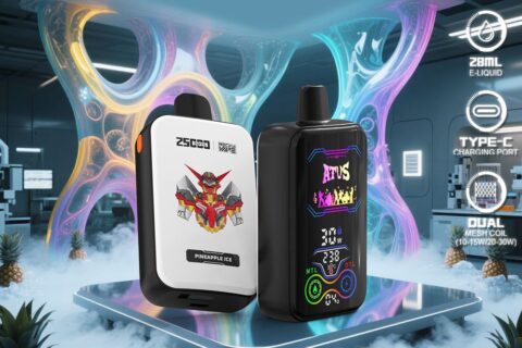 DE022 Einweg E-Zigarette 25000 Züge mit Vollbildschirm wiederaufladbar und einstellbarer Luftstrom ATVS Vape E-Zigaretten