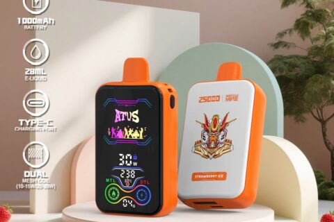 DE022 Einweg E-Zigarette 25000 Züge mit Vollbildschirm wiederaufladbar und einstellbarer Luftstrom ATVS Vape E-Zigaretten