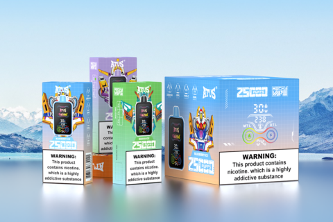 DE022 Einweg E-Zigarette 25000 Züge mit Vollbildschirm wiederaufladbar und einstellbarer Luftstrom ATVS Vape E-Zigaretten