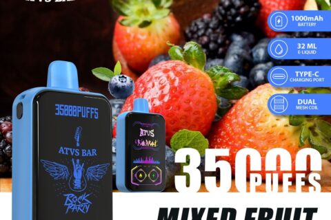 DE022 Einweg E-Zigarette 35000 Züge mit Vollbildschirm wiederaufladbar und einstellbarer Luftstrom ATVS Vape E-Zigaretten