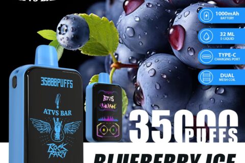 DE022 Einweg E-Zigarette 35000 Züge mit Vollbildschirm wiederaufladbar und einstellbarer Luftstrom ATVS Vape E-Zigaretten