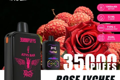 DE022 Einweg E-Zigarette 35000 Züge mit Vollbildschirm wiederaufladbar und einstellbarer Luftstrom ATVS Vape E-Zigaretten