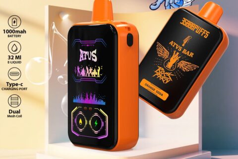 DE022 Einweg E-Zigarette 35000 Züge mit Vollbildschirm wiederaufladbar und einstellbarer Luftstrom ATVS Vape E-Zigaretten