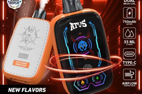 DE023 Einweg E-Zigarette 40000 Züge mit Vollbildschirm wiederaufladbar und einstellbarer Luftstrom ATVS Vape E-Zigaretten