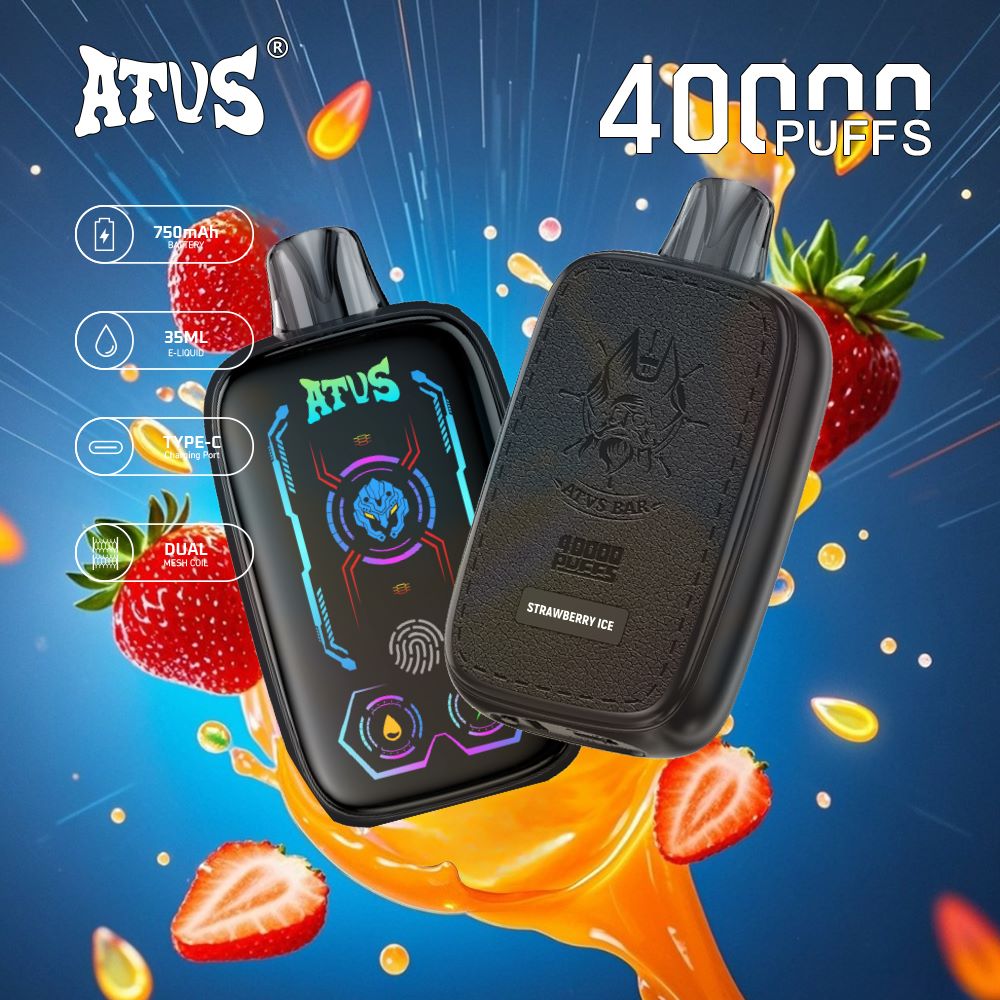 DE023 Einweg E-Zigarette 40000 Züge mit Vollbildschirm wiederaufladbar und einstellbarer Luftstrom ATVS Vape E-Zigaretten