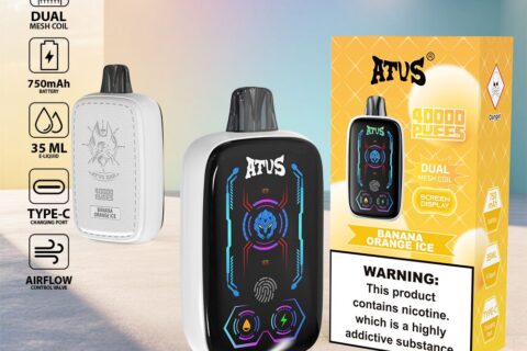 DE023 Einweg E-Zigarette 40000 Züge mit Vollbildschirm wiederaufladbar und einstellbarer Luftstrom ATVS Vape E-Zigaretten