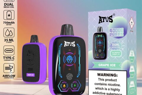 DE023 Einweg E-Zigarette 40000 Züge mit Vollbildschirm wiederaufladbar und einstellbarer Luftstrom ATVS Vape E-Zigaretten