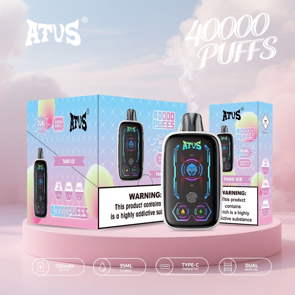 DE023 Einweg E-Zigarette 40000 Züge mit Vollbildschirm wiederaufladbar und einstellbarer Luftstrom ATVS Vape E-Zigaretten