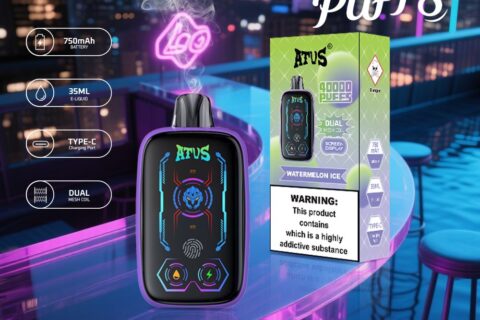 DE023 Einweg E-Zigarette 40000 Züge mit Vollbildschirm wiederaufladbar und einstellbarer Luftstrom ATVS Vape E-Zigaretten