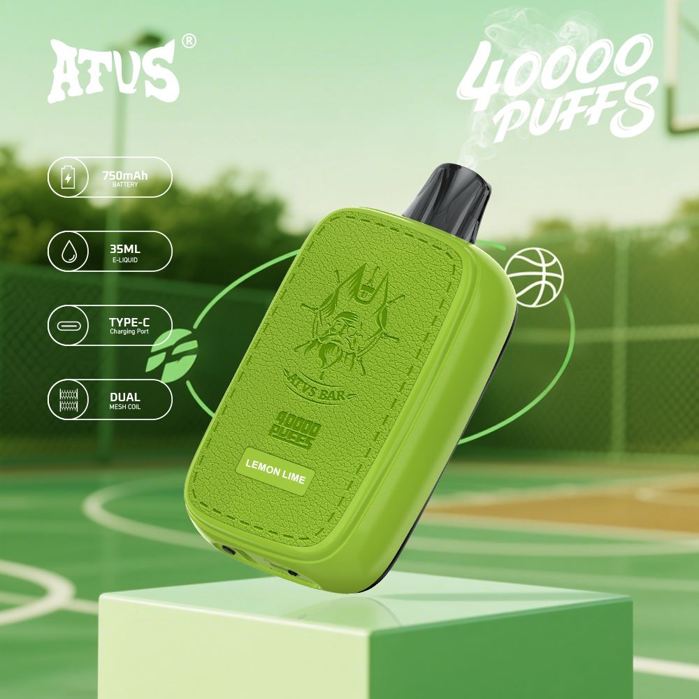 DE023 Einweg E-Zigarette 40000 Züge mit Vollbildschirm wiederaufladbar und einstellbarer Luftstrom ATVS Vape E-Zigaretten