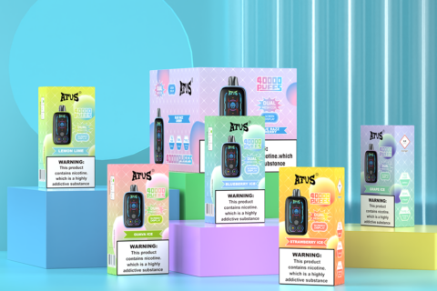 DE023 Einweg E-Zigarette 40000 Züge mit Vollbildschirm wiederaufladbar und einstellbarer Luftstrom ATVS Vape E-Zigaretten