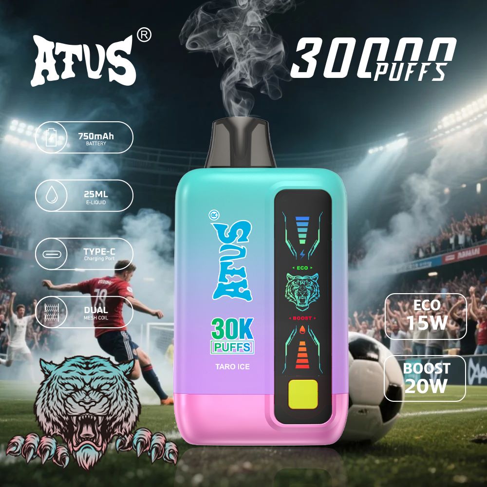 DE026 30000 Puffs Einweg Vape mit LED Display und regulierbarem Luftstrom ATVS Vape