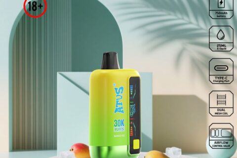 DE026 30000 Puffs Einweg Vape mit LED Display und regulierbarem Luftstrom ATVS Vape