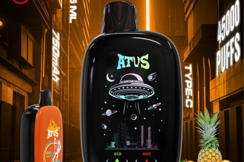 DE027 Einweg E-Zigarette 45000 Züge mit Vollbildschirm wiederaufladbar und einstellbarer Luftstrom ATVS Vape E-Zigaretten