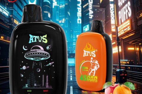 DE027 Einweg E-Zigarette 45000 Züge mit Vollbildschirm wiederaufladbar und einstellbarer Luftstrom ATVS Vape E-Zigaretten