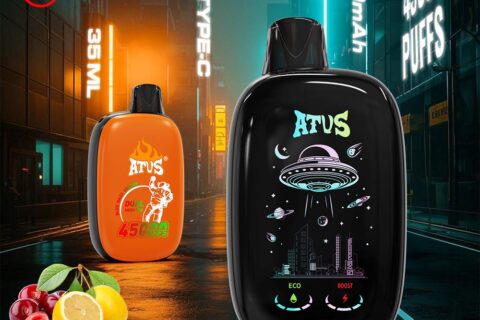 DE027 Einweg E-Zigarette 45000 Züge mit Vollbildschirm wiederaufladbar und einstellbarer Luftstrom ATVS Vape E-Zigaretten