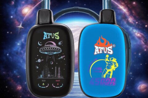 DE027 Einweg E-Zigarette 45000 Züge mit Vollbildschirm wiederaufladbar und einstellbarer Luftstrom ATVS Vape E-Zigaretten