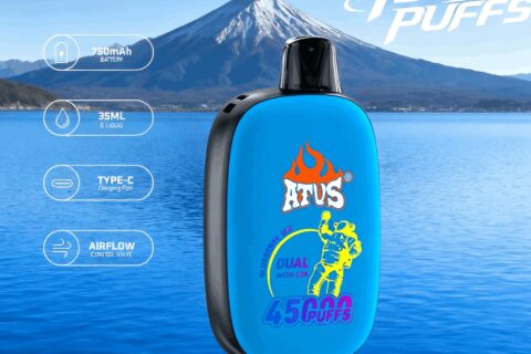 DE027 Einweg E-Zigarette 45000 Züge mit Vollbildschirm wiederaufladbar und einstellbarer Luftstrom ATVS Vape E-Zigaretten