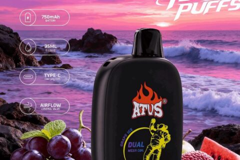 DE027 Einweg E-Zigarette 45000 Züge mit Vollbildschirm wiederaufladbar und einstellbarer Luftstrom ATVS Vape E-Zigaretten