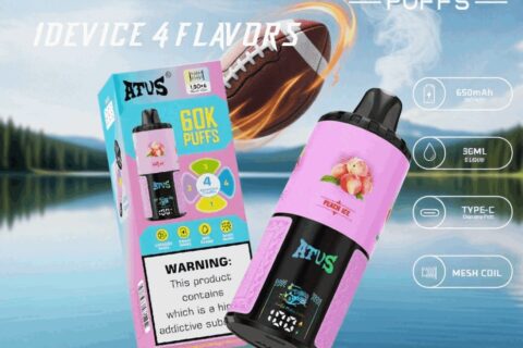 DE030 Einweg E-Zigarette 60000 Zuge mit LED Anzeige wiederaufladbar und einstellbarer Luftstrom ATVS Vape E-Zigaretten