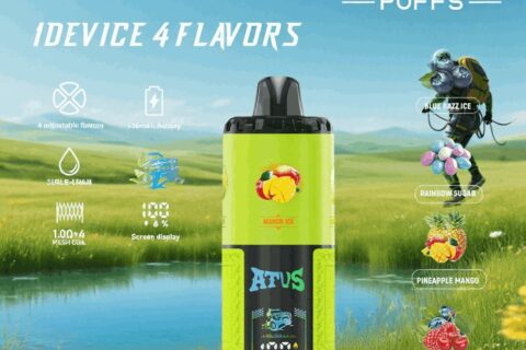 DE030 Einweg E-Zigarette 60000 Zuge mit LED Anzeige wiederaufladbar und einstellbarer Luftstrom ATVS Vape E-Zigaretten