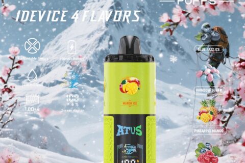 DE030 Einweg E-Zigarette 60000 Zuge mit LED Anzeige wiederaufladbar und einstellbarer Luftstrom ATVS Vape E-Zigaretten