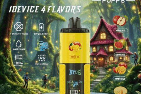 DE030 Einweg E-Zigarette 60000 Zuge mit LED Anzeige wiederaufladbar und einstellbarer Luftstrom ATVS Vape E-Zigaretten