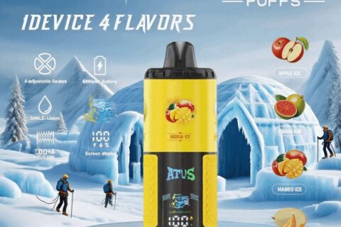 DE030 Einweg E-Zigarette 60000 Zuge mit LED Anzeige wiederaufladbar und einstellbarer Luftstrom ATVS Vape E-Zigaretten