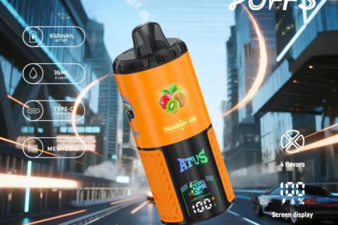 DE030 Einweg E-Zigarette 60000 Zuge mit LED Anzeige wiederaufladbar und einstellbarer Luftstrom ATVS Vape E-Zigaretten