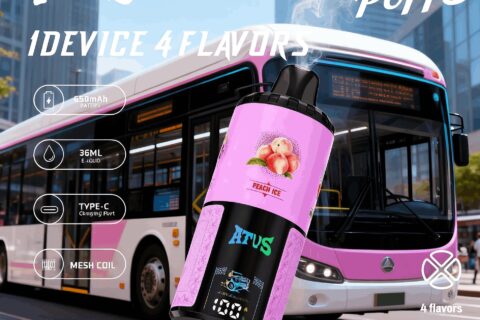 DE030 Einweg E-Zigarette 60000 Zuge mit LED Anzeige wiederaufladbar und einstellbarer Luftstrom ATVS Vape E-Zigaretten