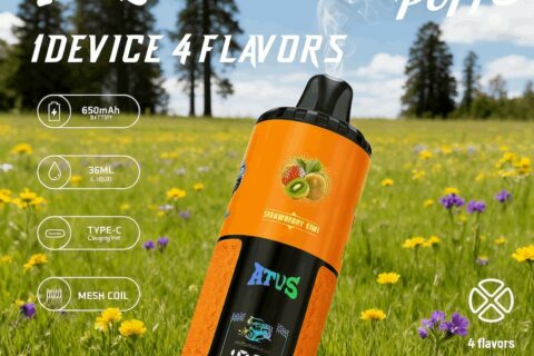 DE030 Einweg E-Zigarette 60000 Zuge mit LED Anzeige wiederaufladbar und einstellbarer Luftstrom ATVS Vape E-Zigaretten