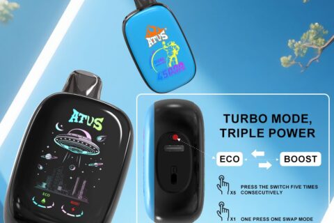 DE027 Einweg E-Zigarette 45000 Züge mit Vollbildschirm wiederaufladbar und einstellbarer Luftstrom ATVS Vape E-Zigaretten