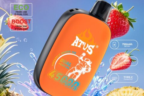 DE027 Einweg E-Zigarette 45000 Züge mit Vollbildschirm wiederaufladbar und einstellbarer Luftstrom ATVS Vape E-Zigaretten