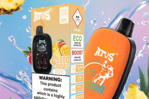 DE027 Einweg E-Zigarette 45000 Züge mit Vollbildschirm wiederaufladbar und einstellbarer Luftstrom ATVS Vape E-Zigaretten