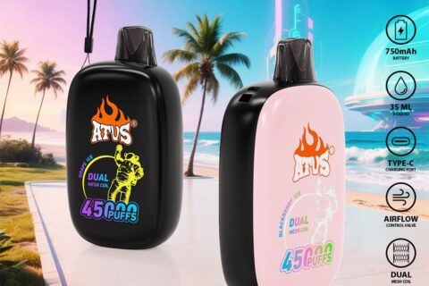 DE027 Einweg E-Zigarette 45000 Züge mit Vollbildschirm wiederaufladbar und einstellbarer Luftstrom ATVS Vape E-Zigaretten